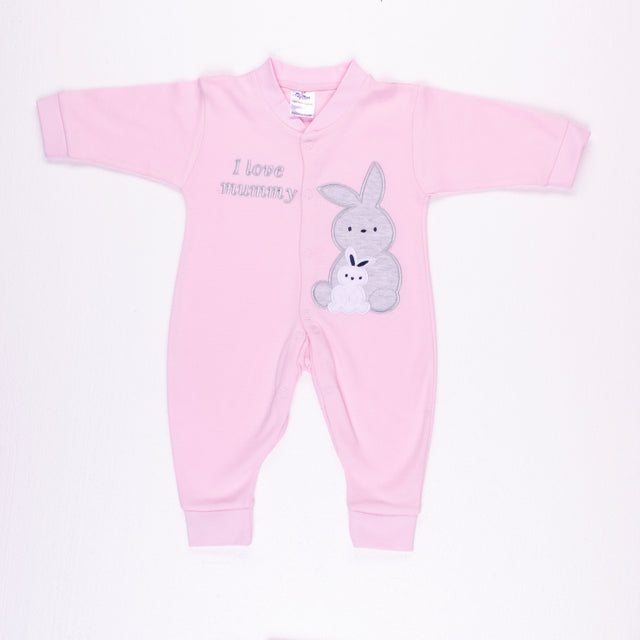 Rabbit And Its Baby Interlock Salopette - 2