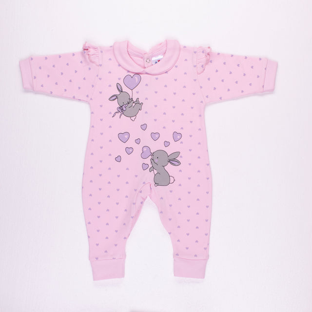Rabbit And Hearts Interlock Salopette