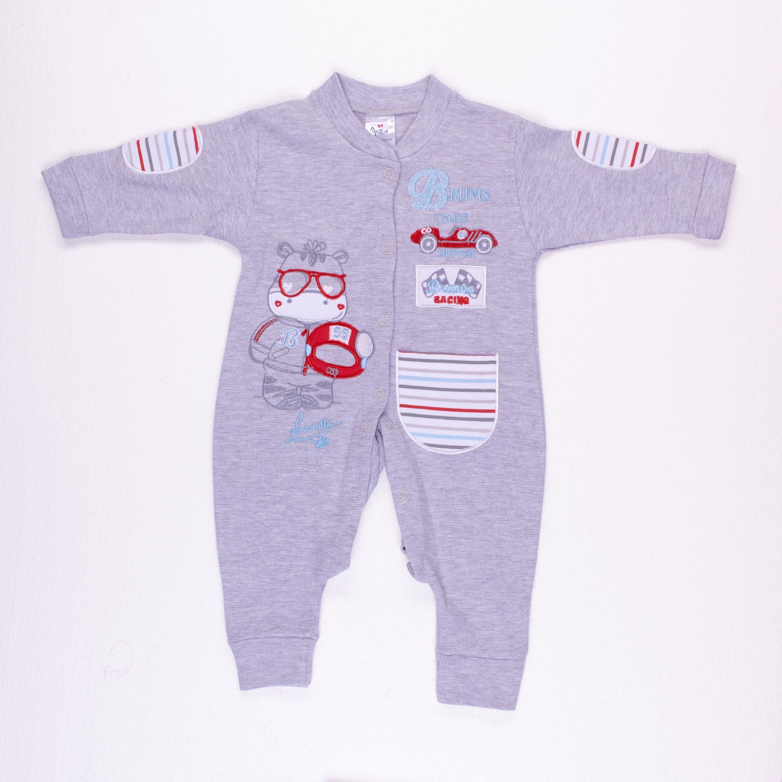 Striped Interlock Salopette