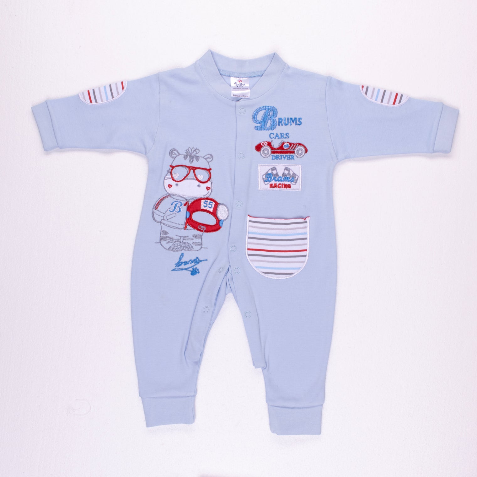 Striped Interlock Salopette