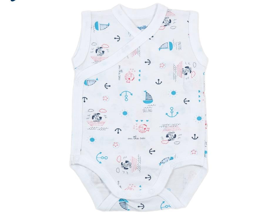 Sleeveless Printed Buttoned Salopette