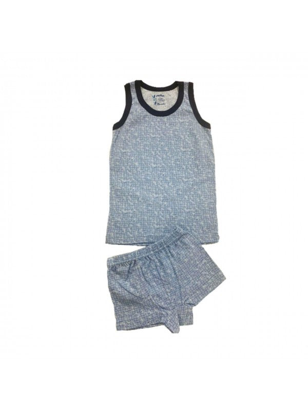 Boys' Printed Strap Set With Shorts