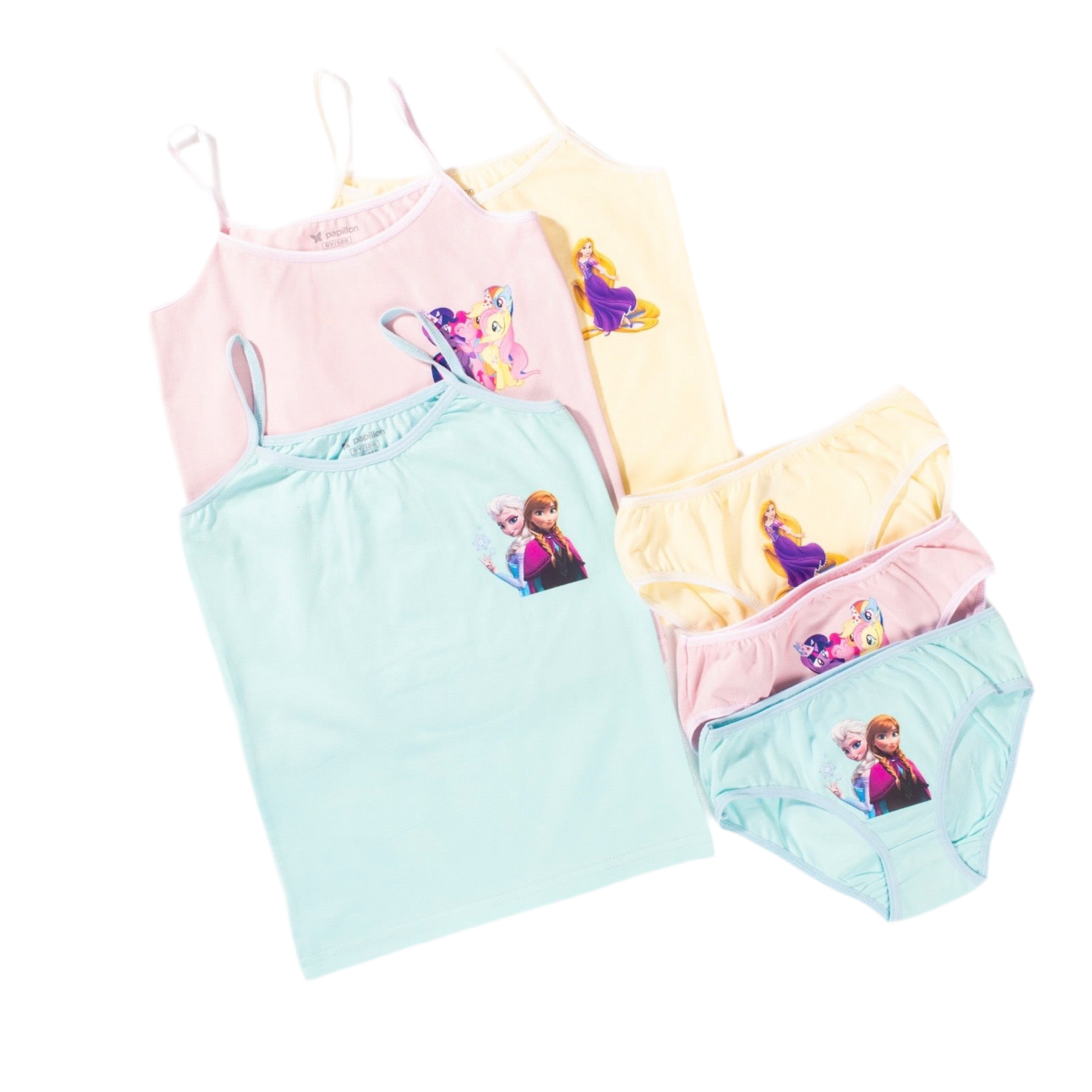 Girls' Top Set With Colorful Badge Lycra