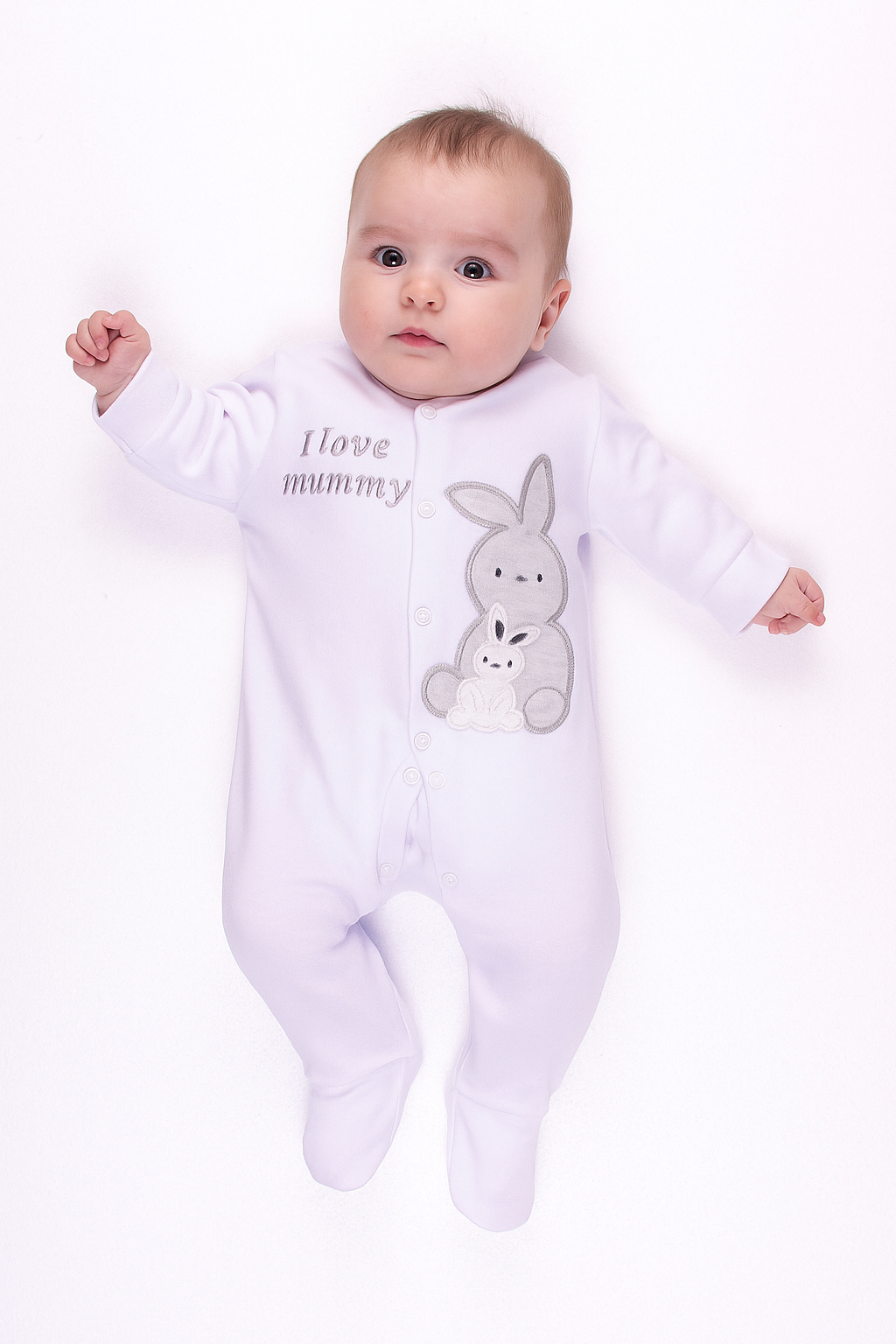 Rabbit And Its Baby Interlock Salopette - 2