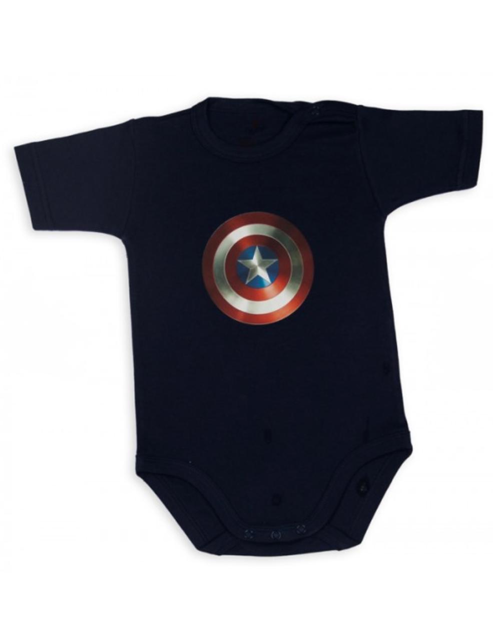 Short-Sleeve Salopette With Colorful Badge