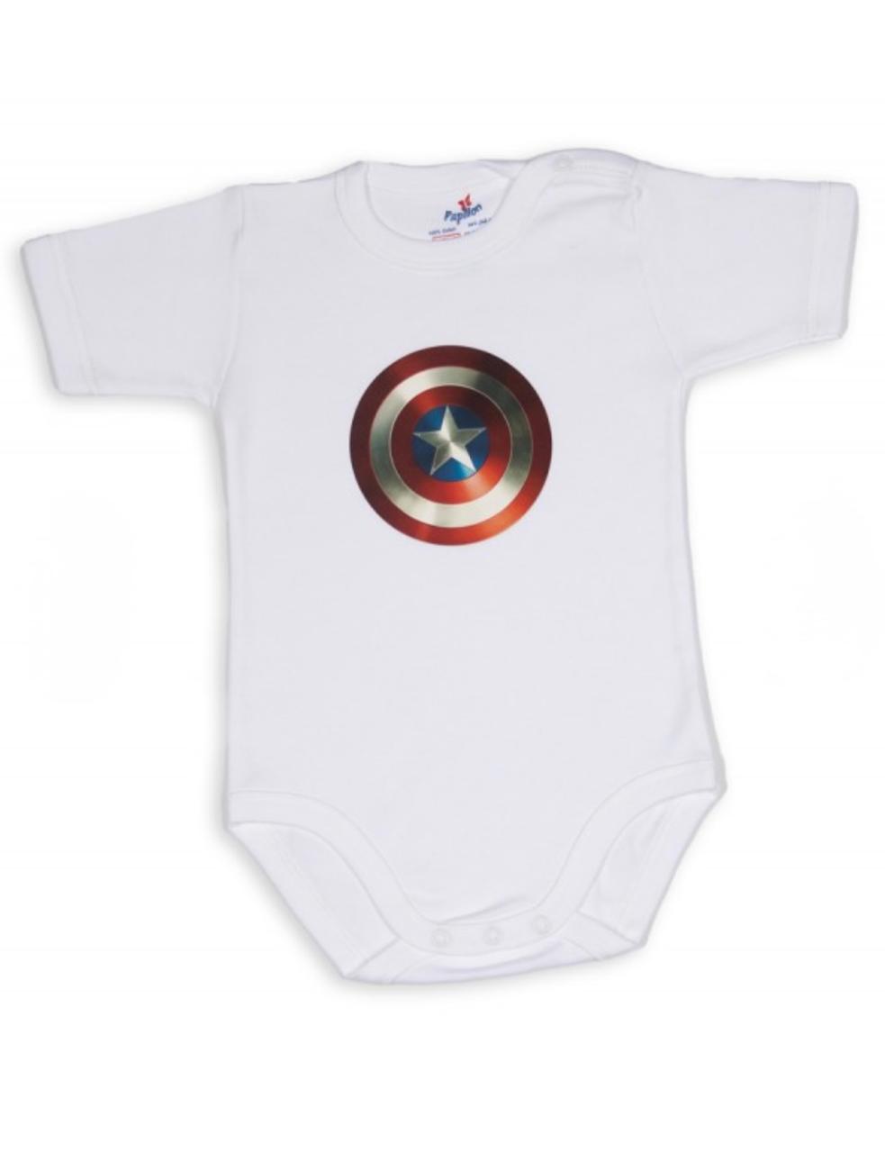 Short-Sleeve Salopette With Colorful Badge