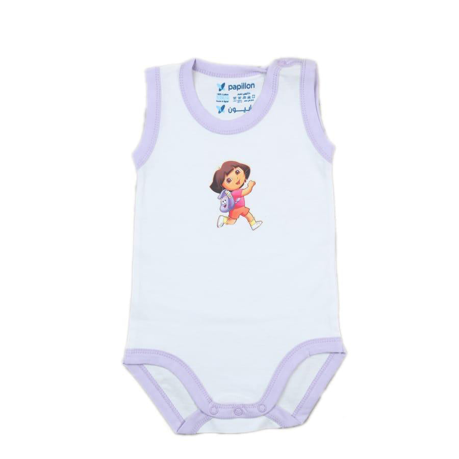 Sleeveless Salopette With Badge And Colorful Ribbon