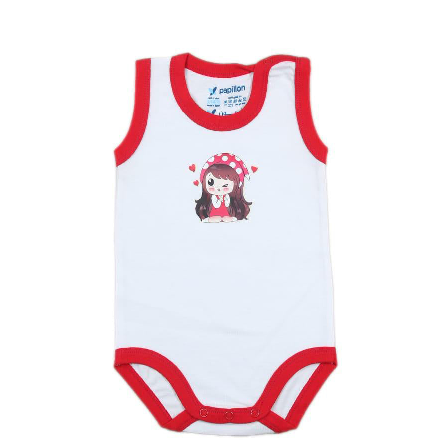 Sleeveless Salopette With Badge And Colorful Ribbon