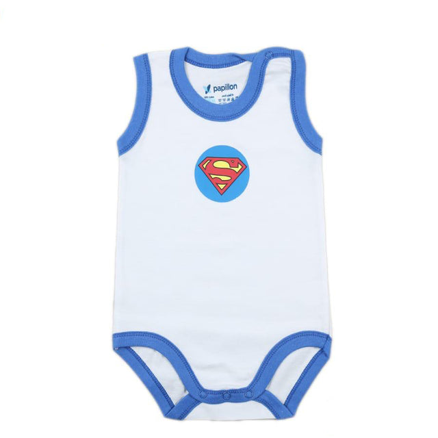 Sleeveless Salopette With Badge And Colorful Ribbon