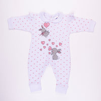 Rabbit And Hearts Interlock Salopette