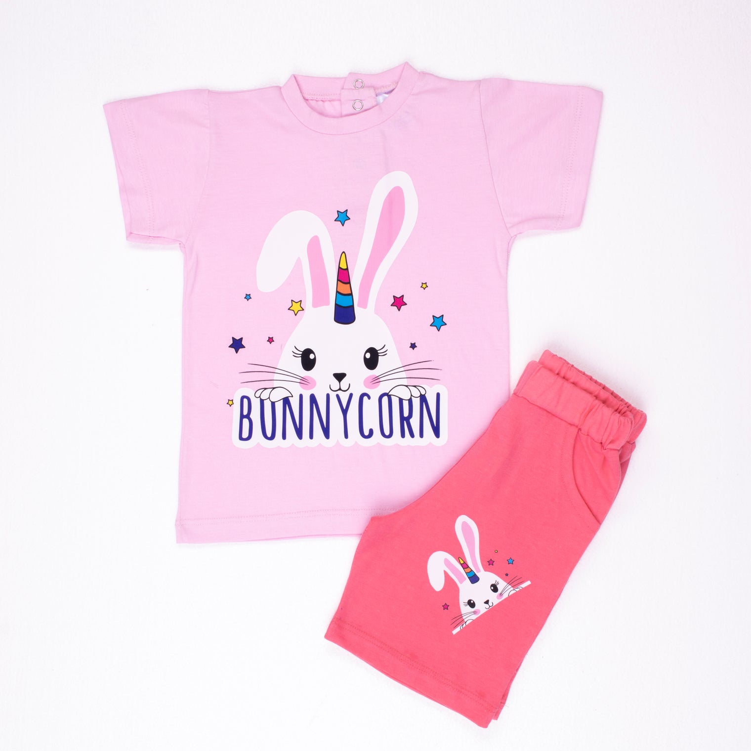 Baby Short-Sleeve Pajamas Bunny Corn