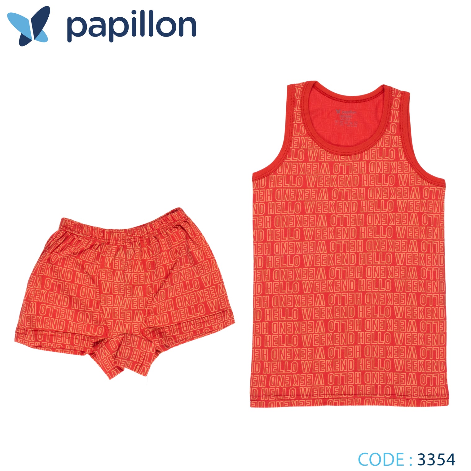 Boys' Printed Strap Set With Shorts