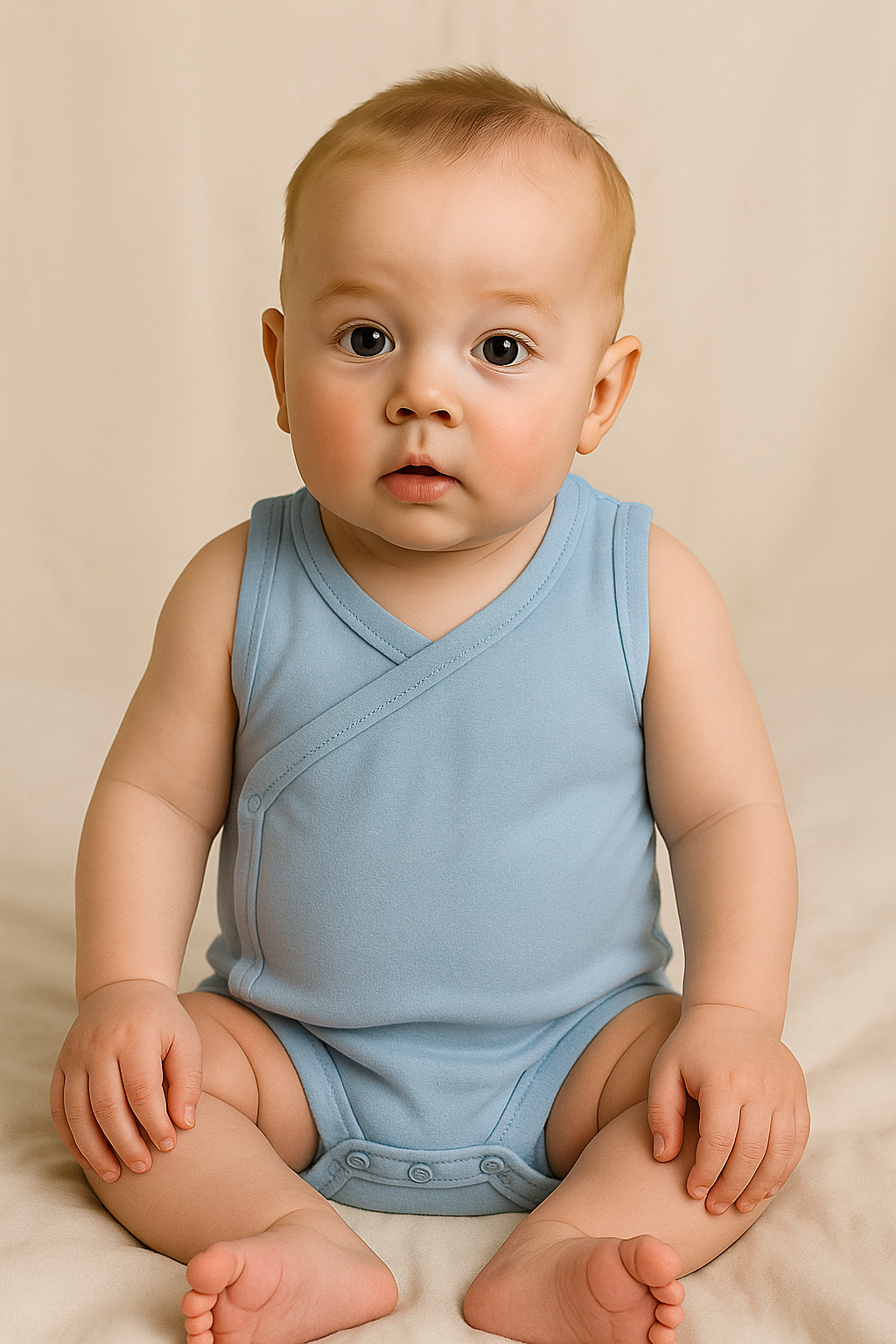 buttoned sleeveless salopette